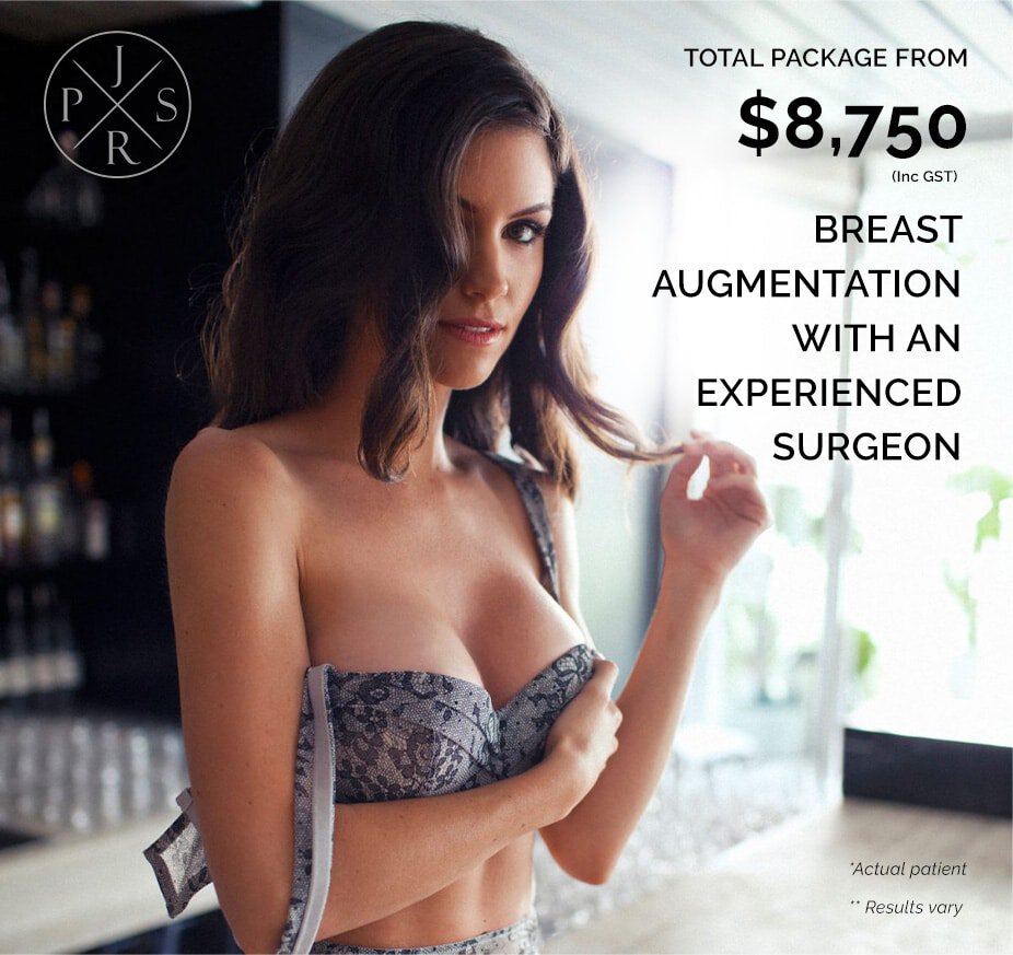 Total Package from $8,750 inc GST Breast Augmentation with an experienced surgeon